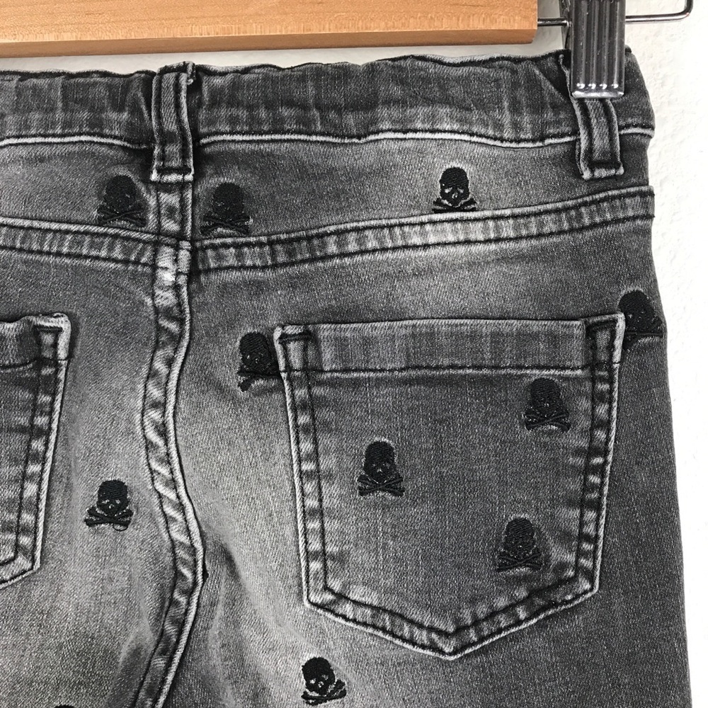 Philipp Plein Junior Gray‎ Skull Jeans Size 8